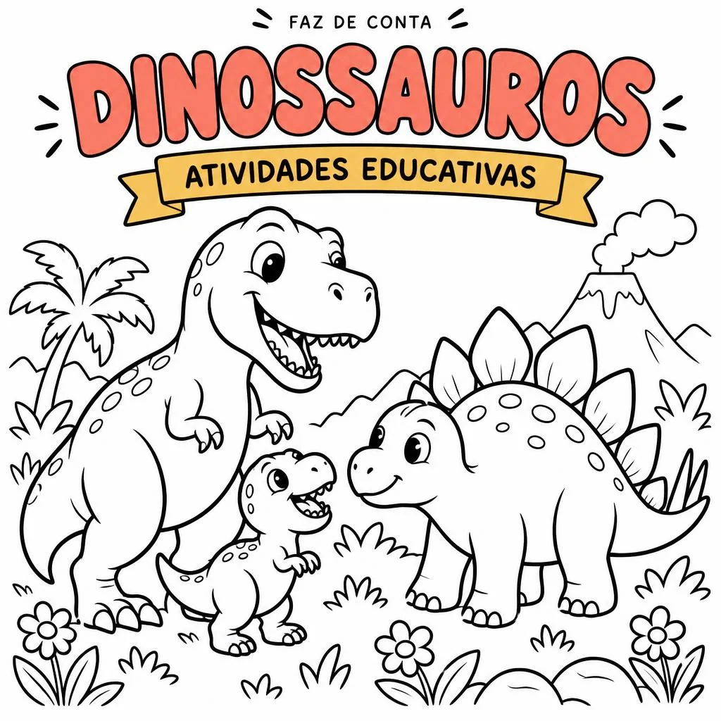 Capa do material Dinossauros – Atividades Educativas